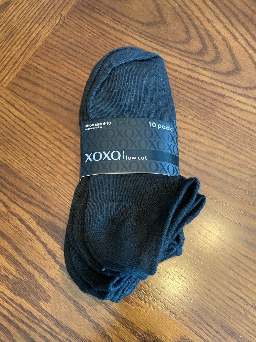 XOXO:  Low Cut Athletic Socks - Black (10 Pack)